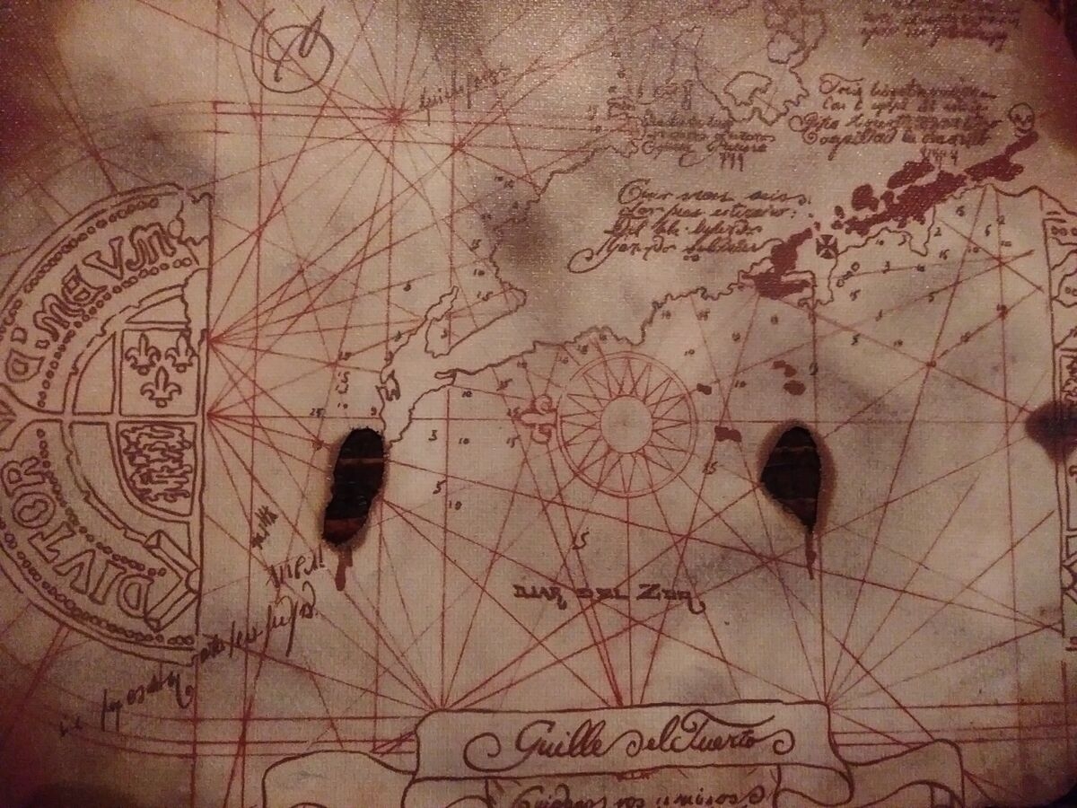 The Goonies REAL CANVAS Map Gloss Finished Giclee Art Print EBay