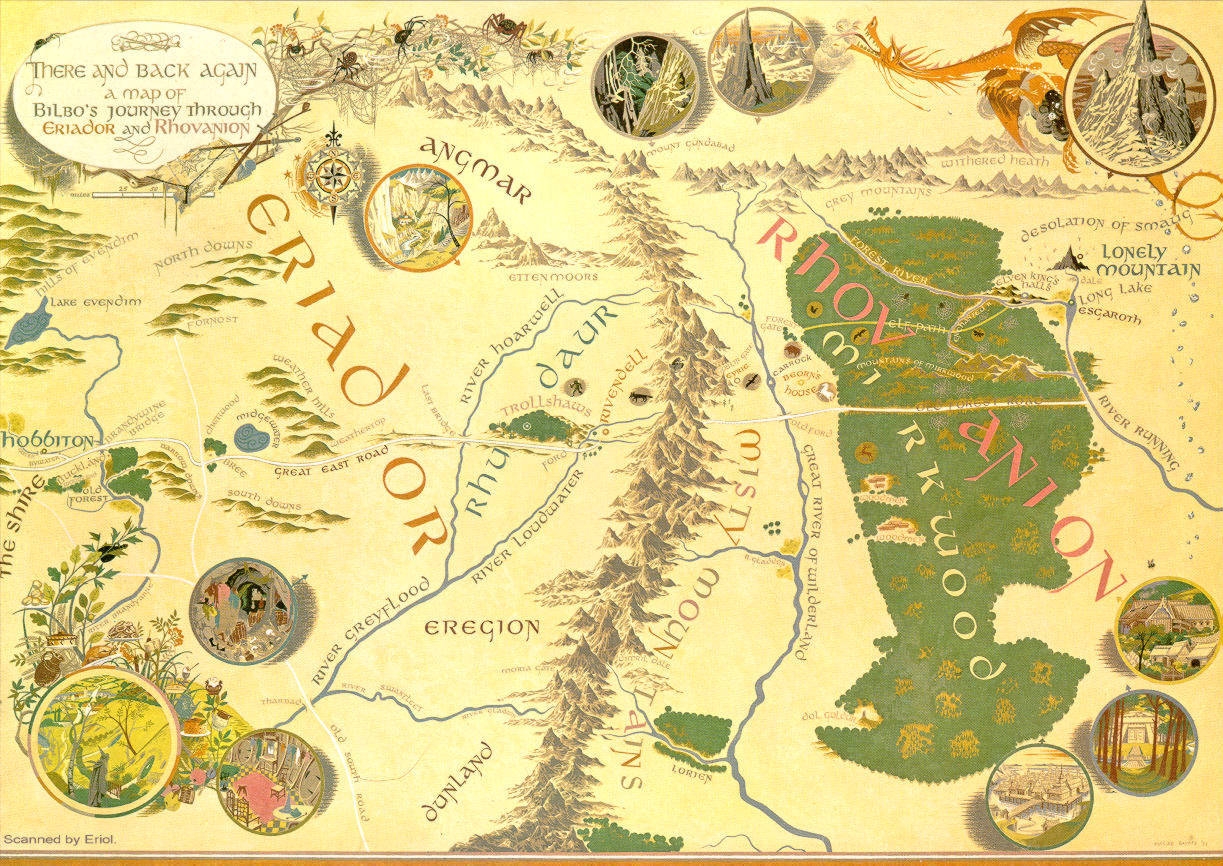 The Lord Of The Rings Maps Middle earth