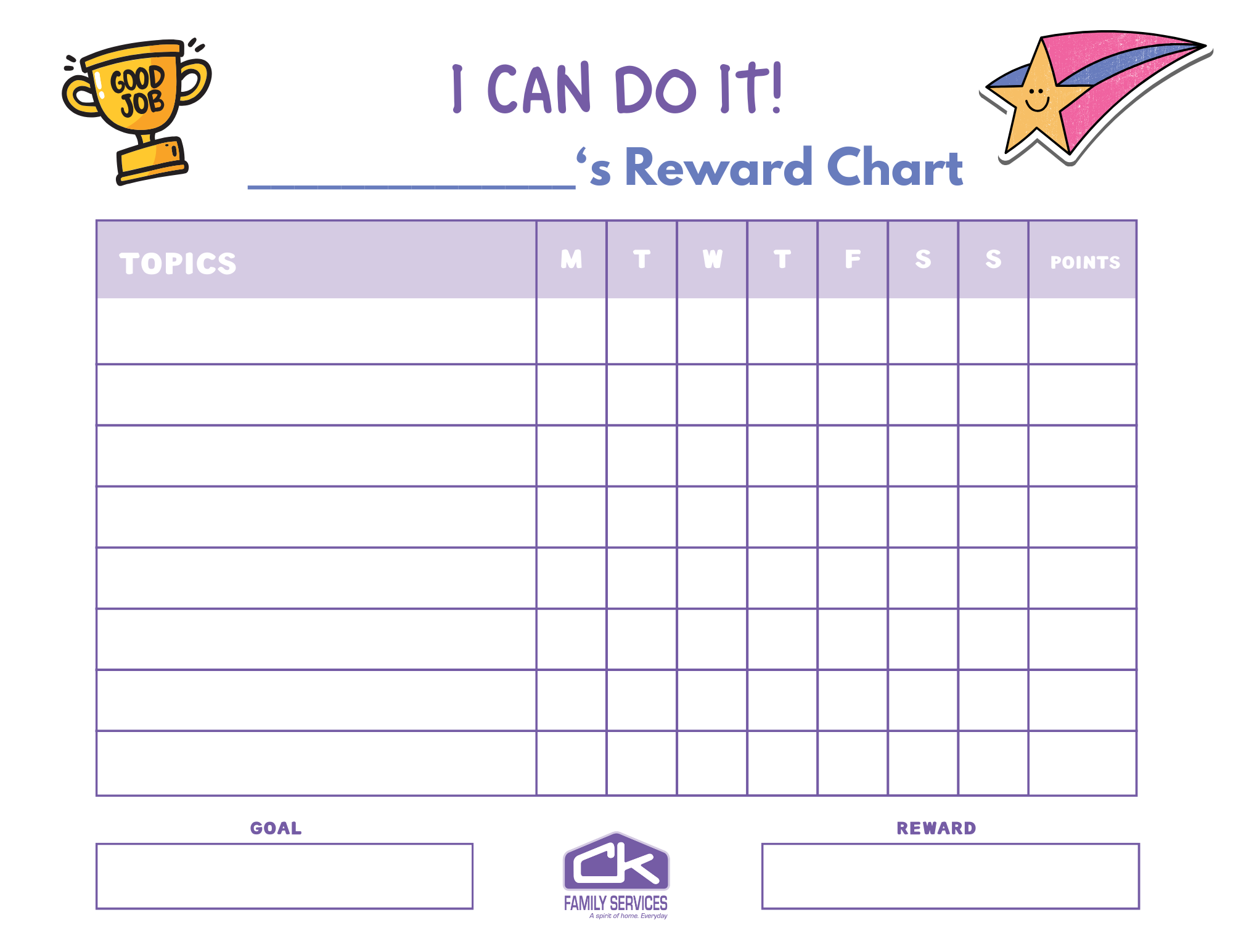 Good Behavior Sticker Chart Printable