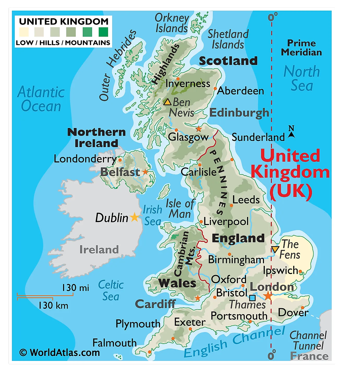 The United Kingdom Maps Facts World Atlas