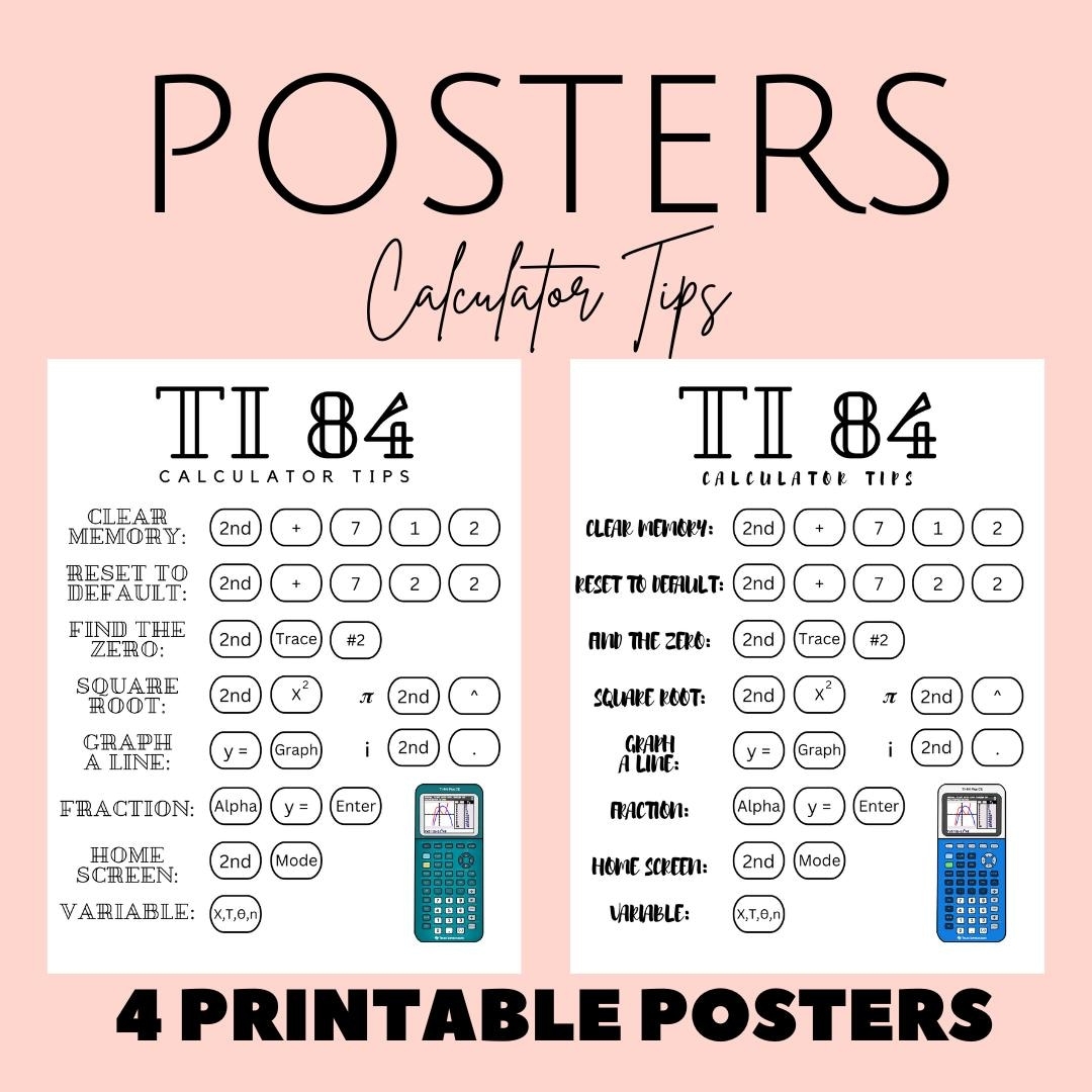 TI 84 Calculator Tips Posters Math Posters High School Math Posters Algebra I Algebra II Posters Geometry Posters Math Classroom Decor Etsy TI 84 Calculator Tips Posters Math Posters High School Math Posters Algebra I Algebra II Posters Geometry Posters Math Classroom Decor Etsy