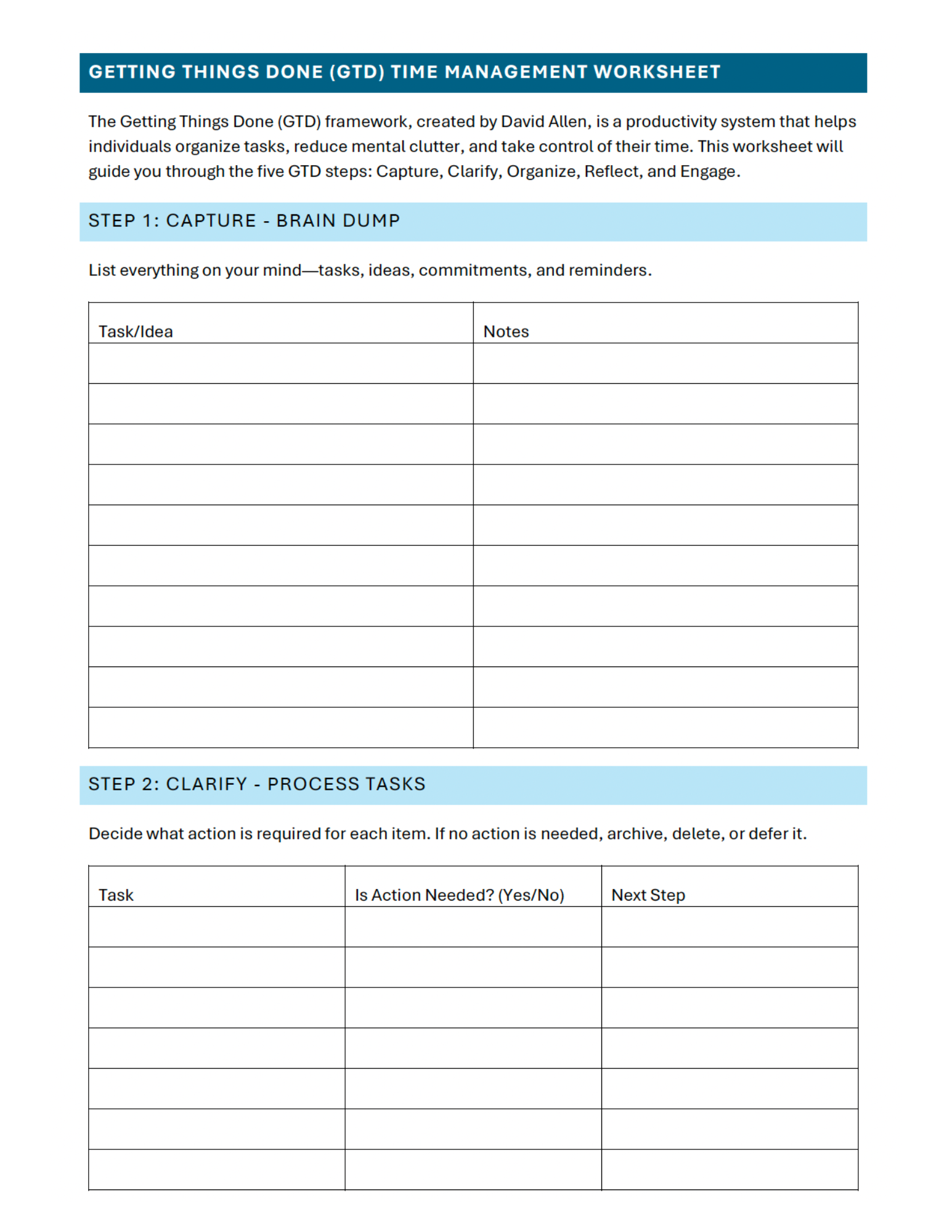 Time Management Worksheet Free Printable Guide