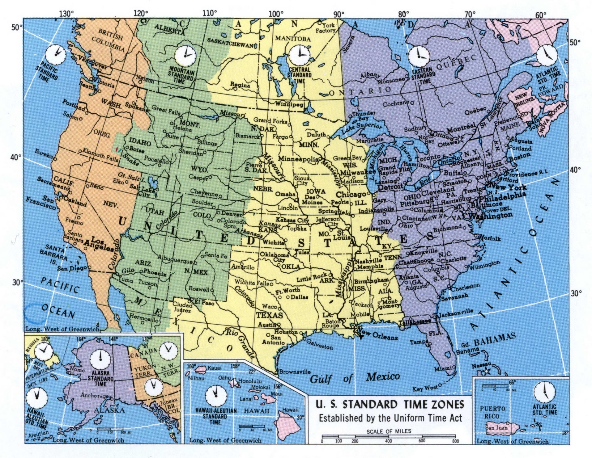 Time Zones USA Detailed Printable Time Zones United States Of America 