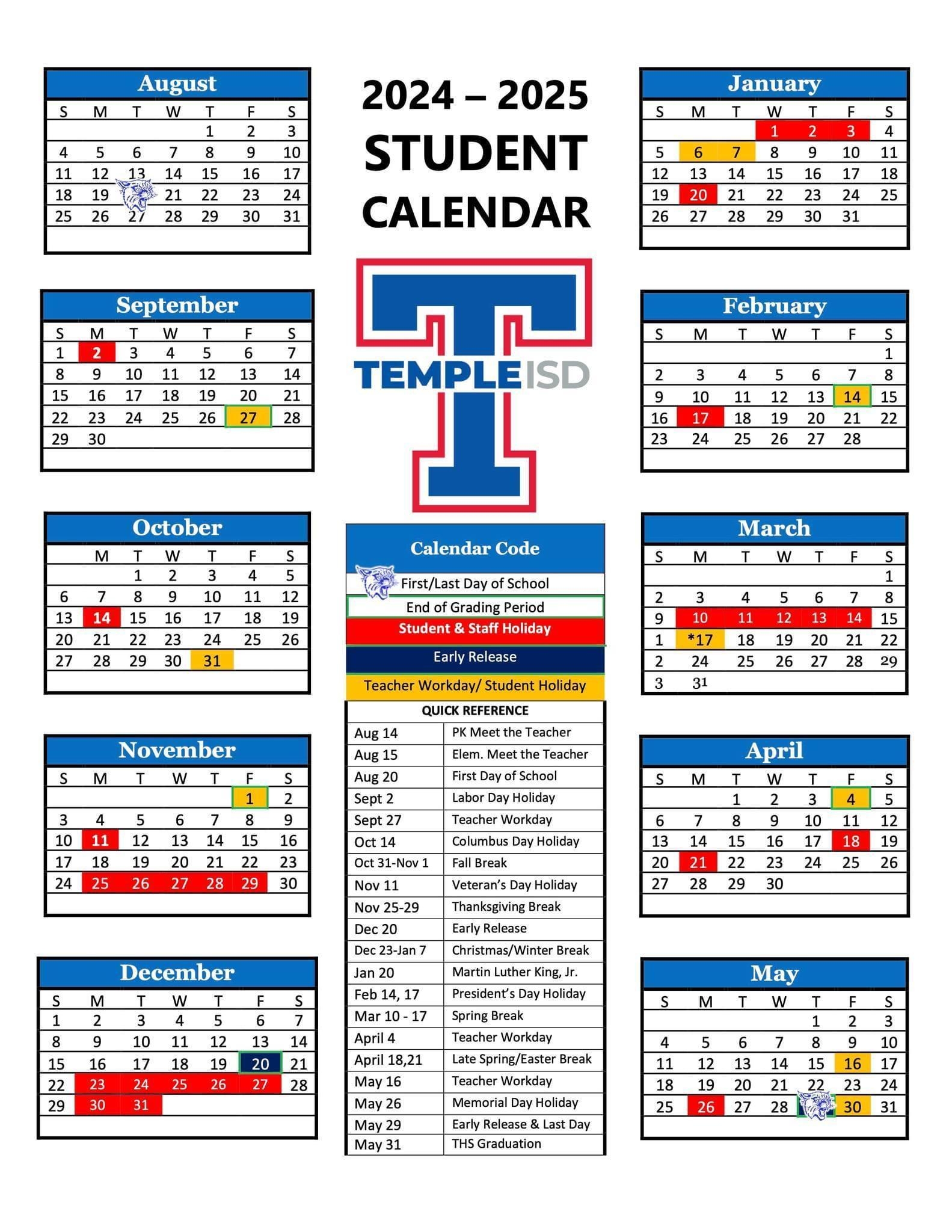 Txst Calendar 24 25 Printable