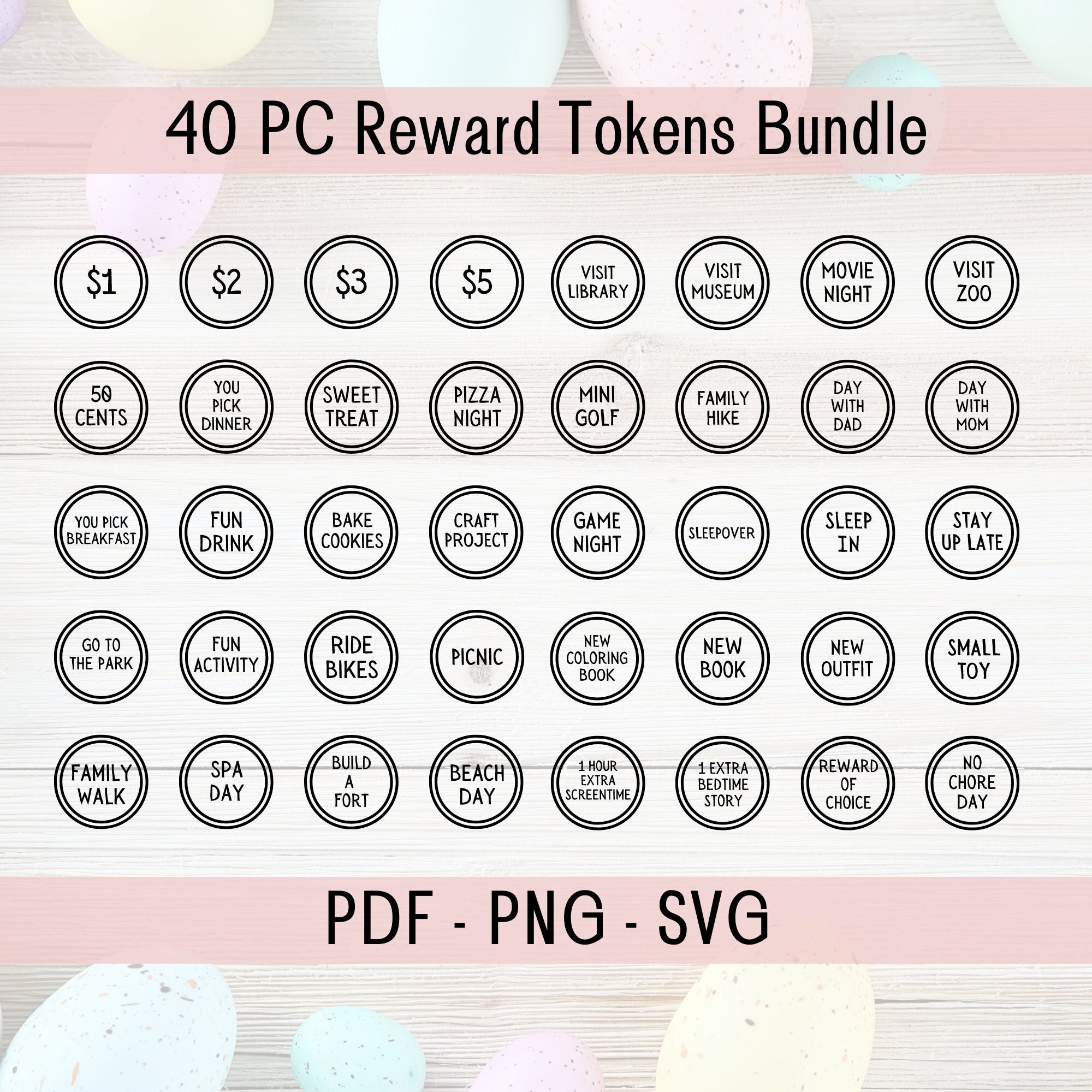 Token Printable Etsy Canada