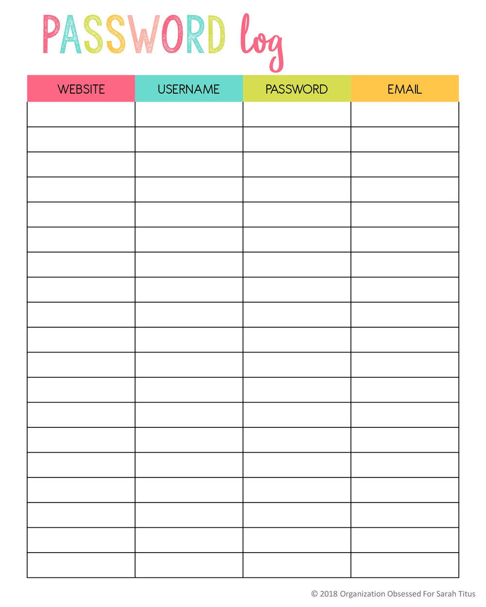 Top Free Password Keeper Printables To Download Instantly Sarah Titus