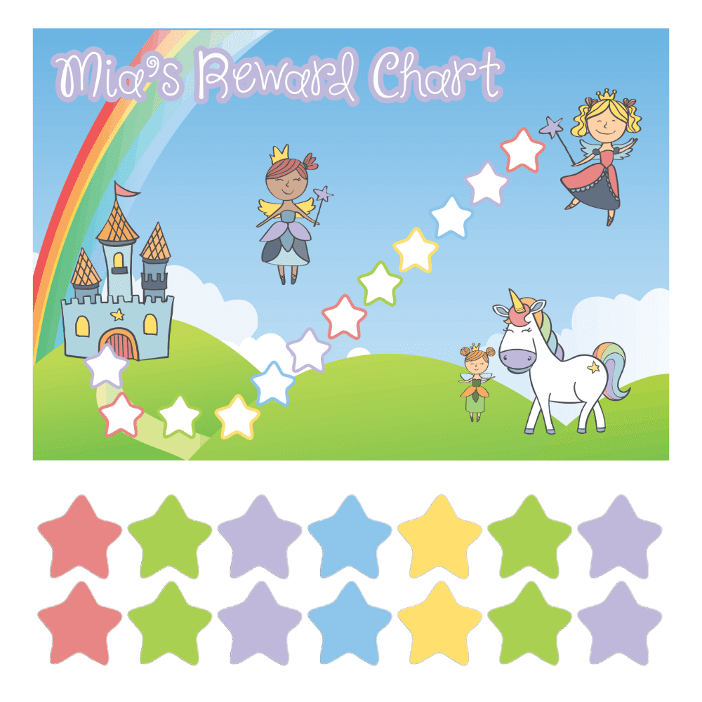 Top Up Star Stickers Fairy Reward Chart Kidico