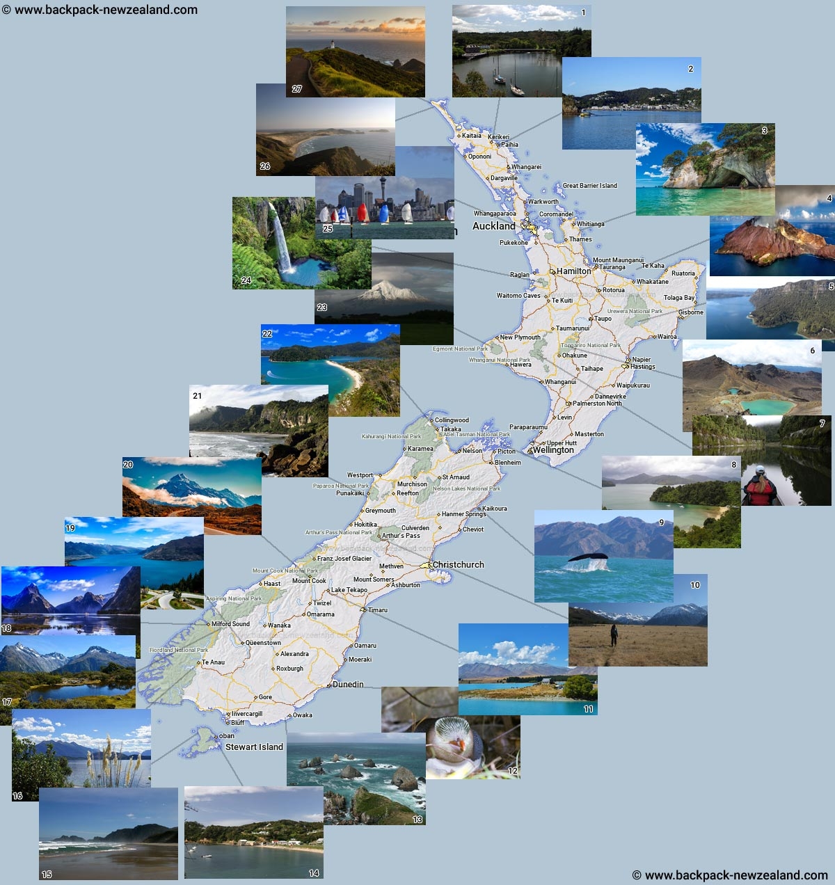 Printable Tourist Map Of New Zealand