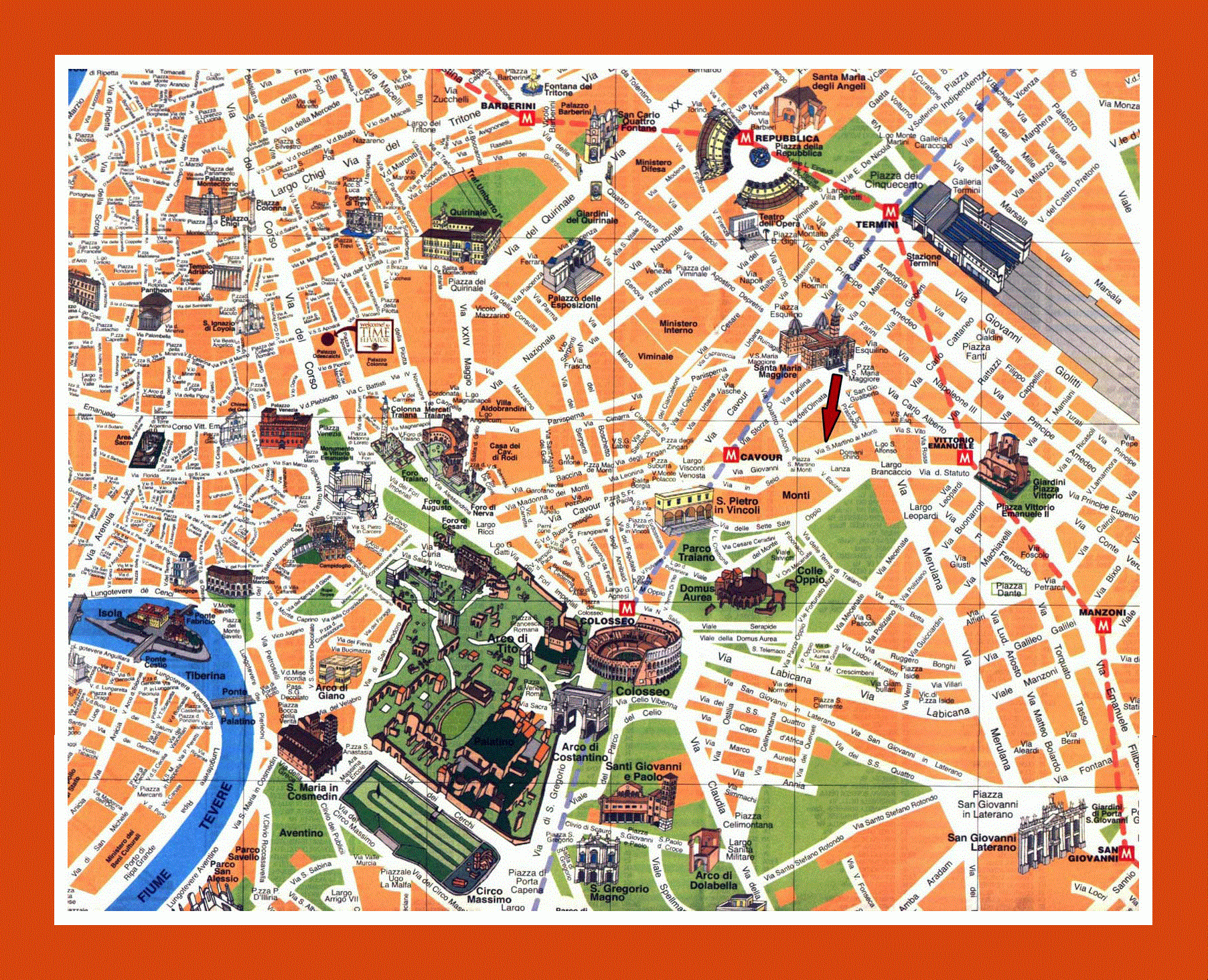 Tourist Map Of Rome City Center Maps Of Rome Maps Of Italy Maps Of Europe GIF Map Maps Of The World In GIF Format Maps Of The Whole World