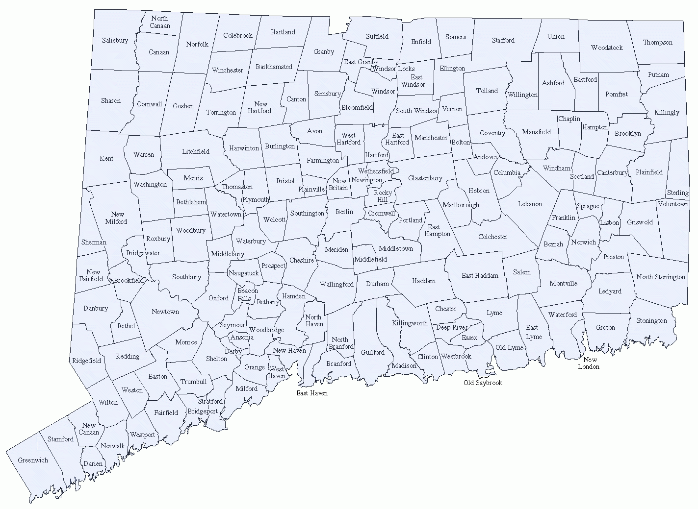 Towns Of Connecticut
