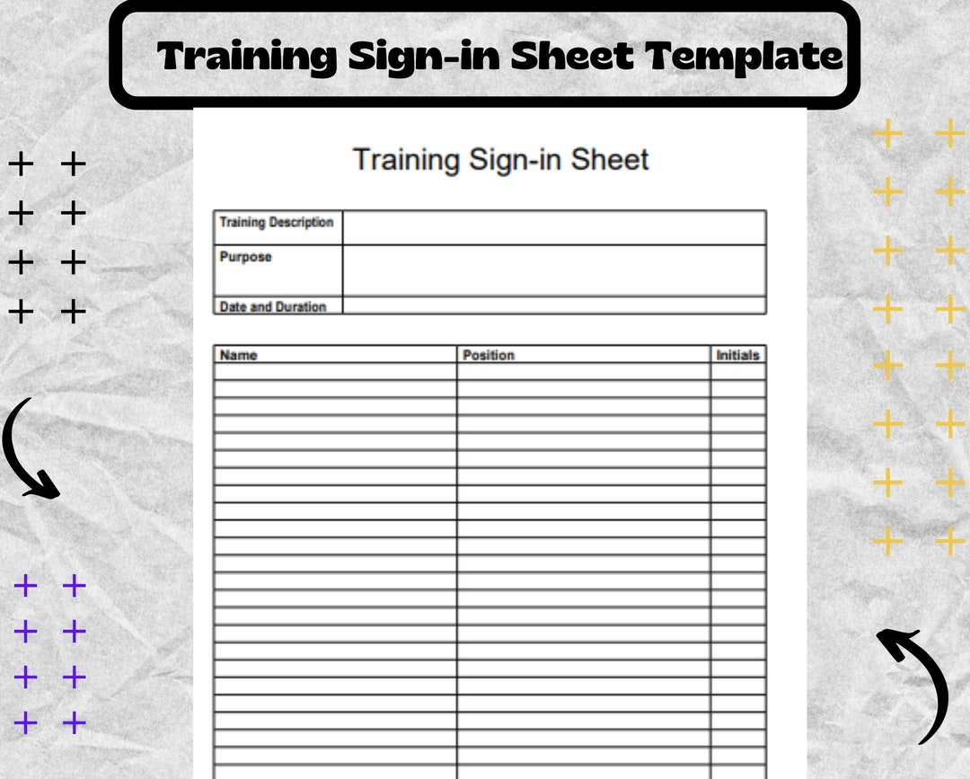 Free Printable Inservice Sign In Sheet