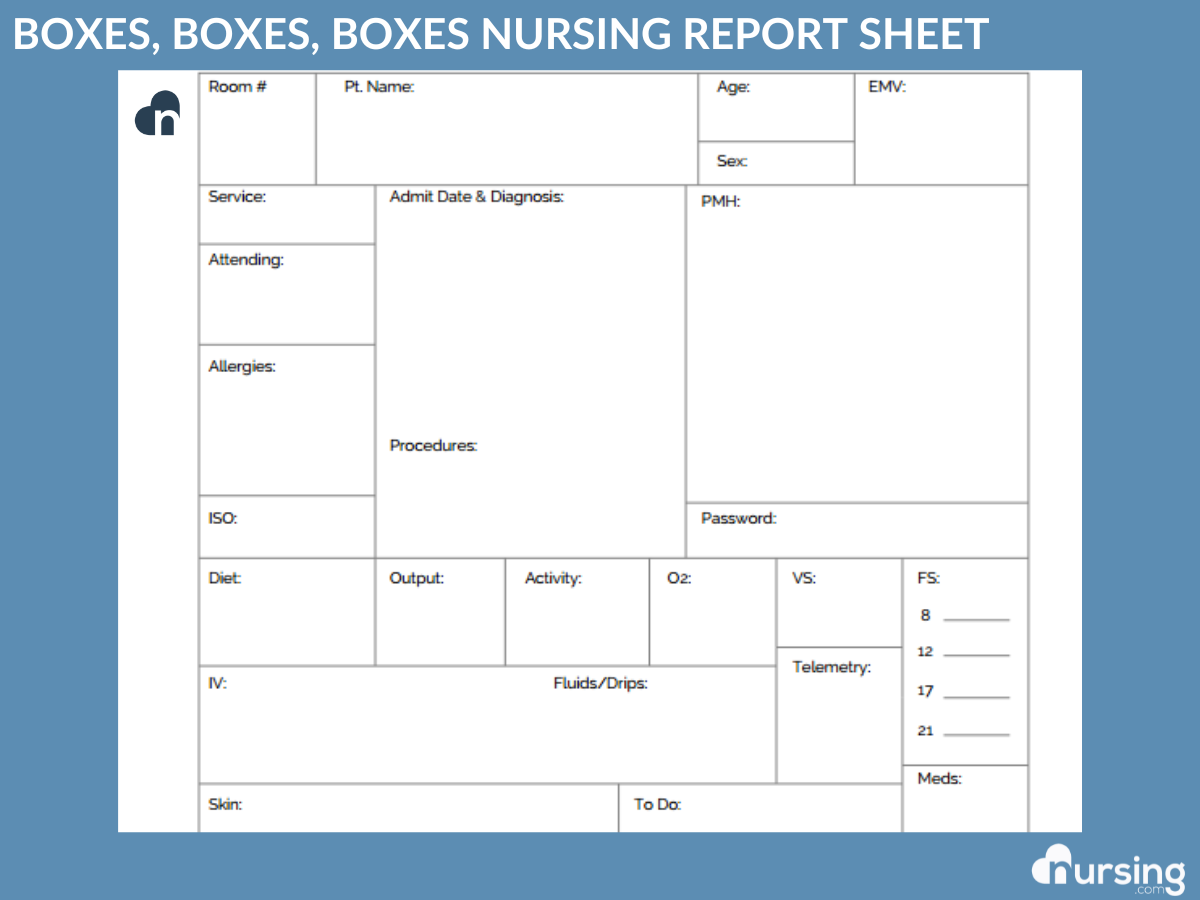 Ultimate Nursing Report Sheet Database Free Downloads