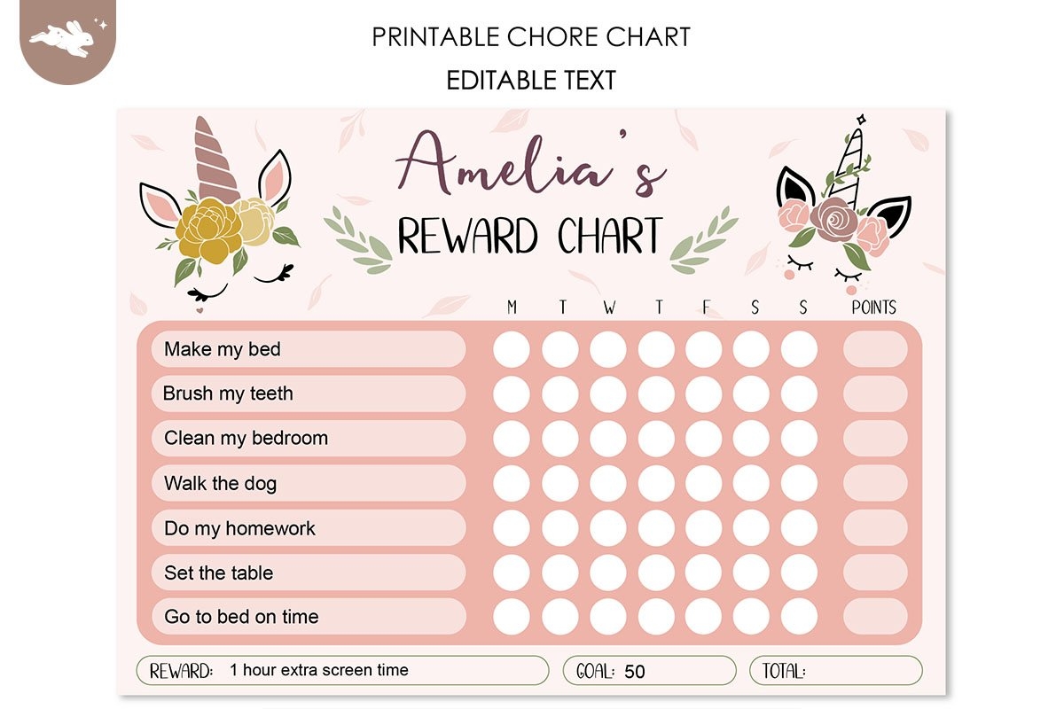 Horse Chore Chart Free Printable