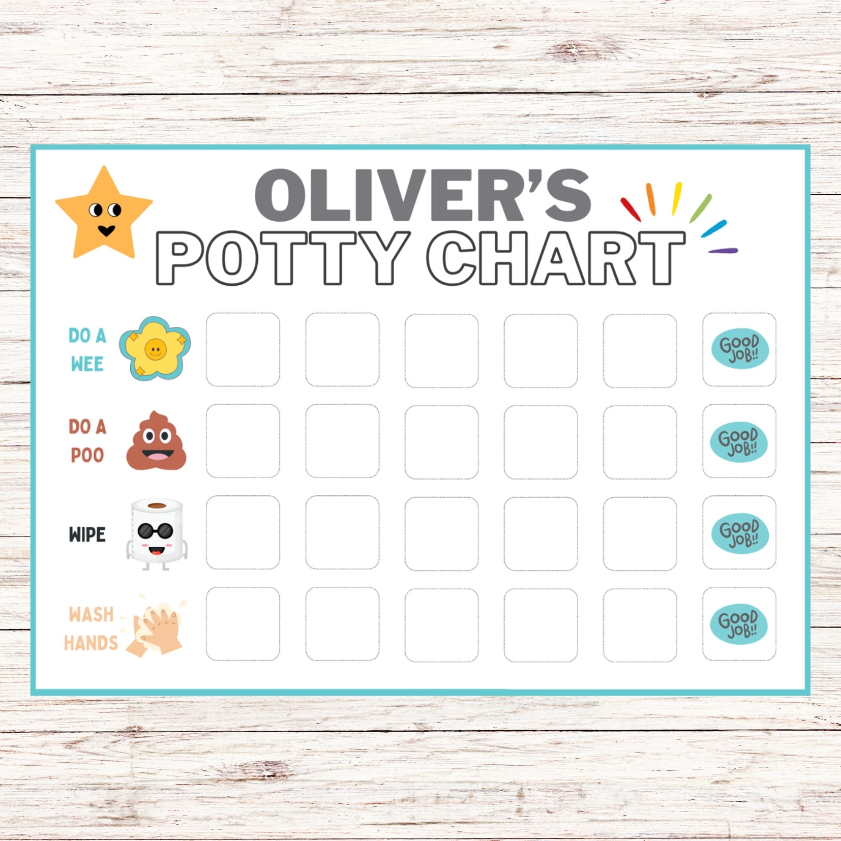 Potty Training Chart Free Printable