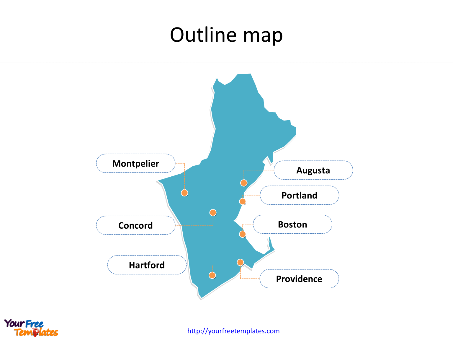 Printable Map Of New England States
