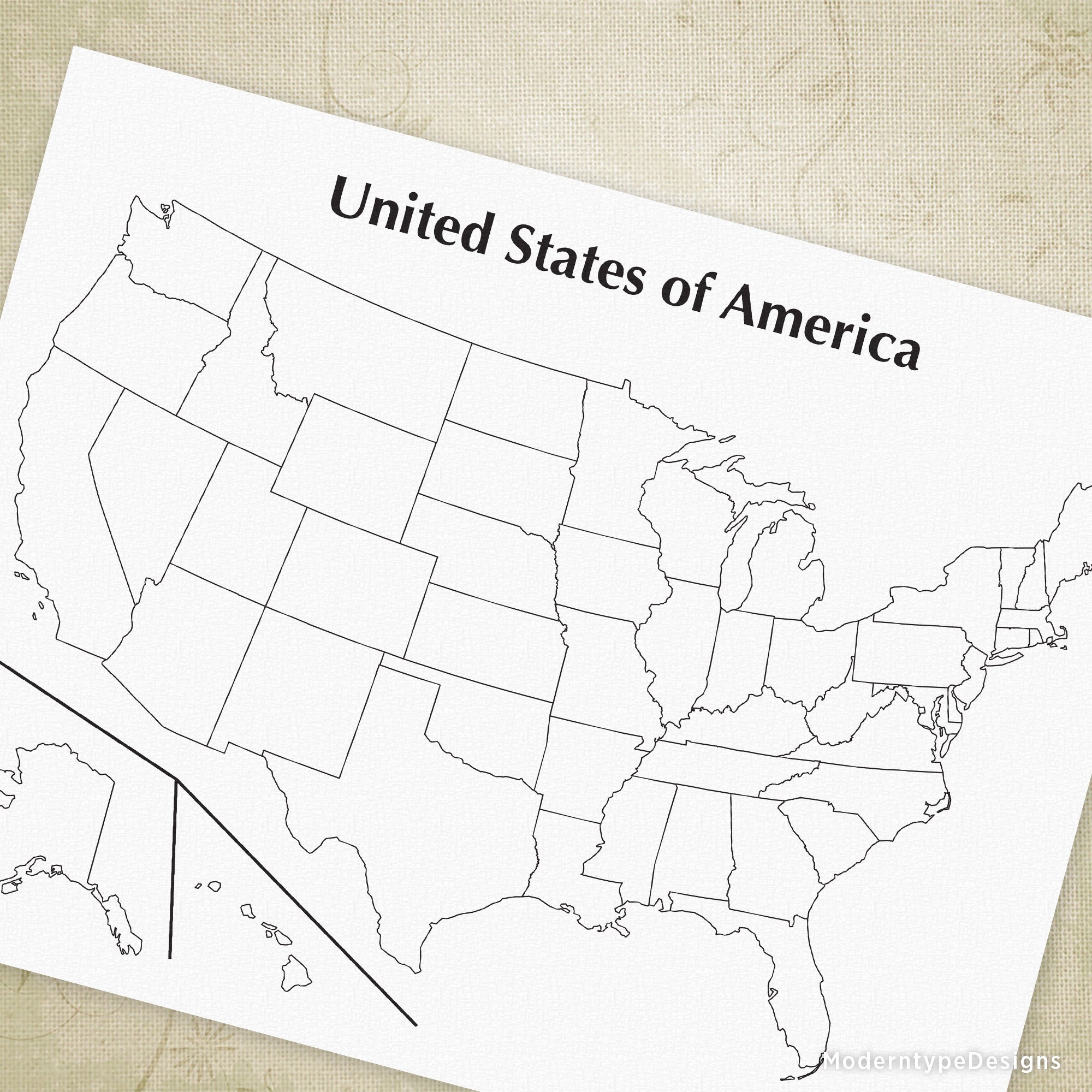 USA Printable Map Blank United States Of America Worksheets Library