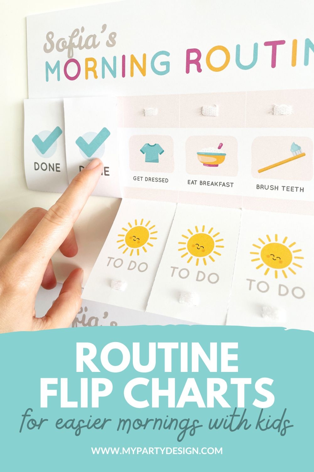 Using Routine Flip Charts For Easier Mornings With Kids My Party Design