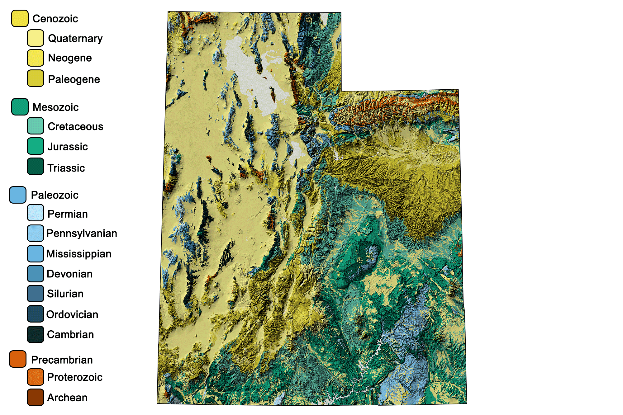 Printable Topographic Map Of Utah