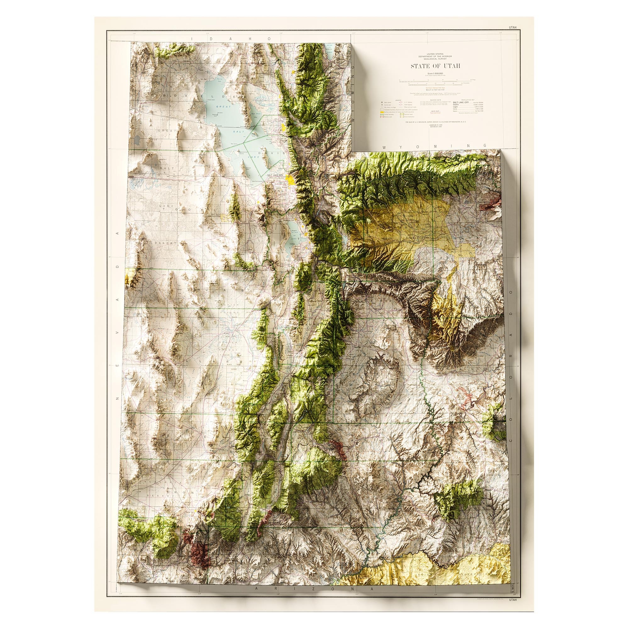 Utah Topograpic Map 3D Utah Map Geoartmaps