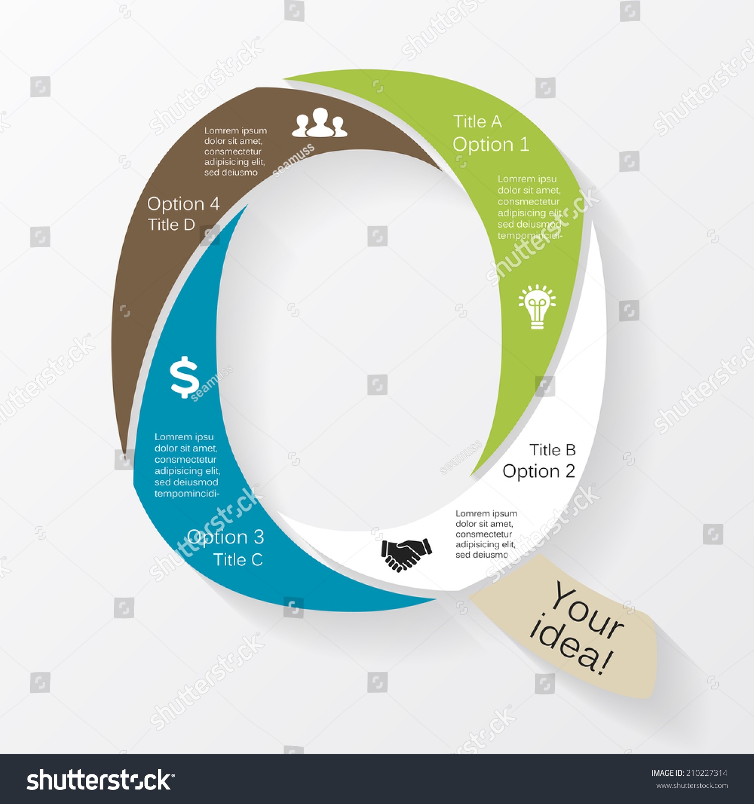 Vector Letter Q Infographic Template Diagram Stock Vector Royalty Free 210227314 Shutterstock