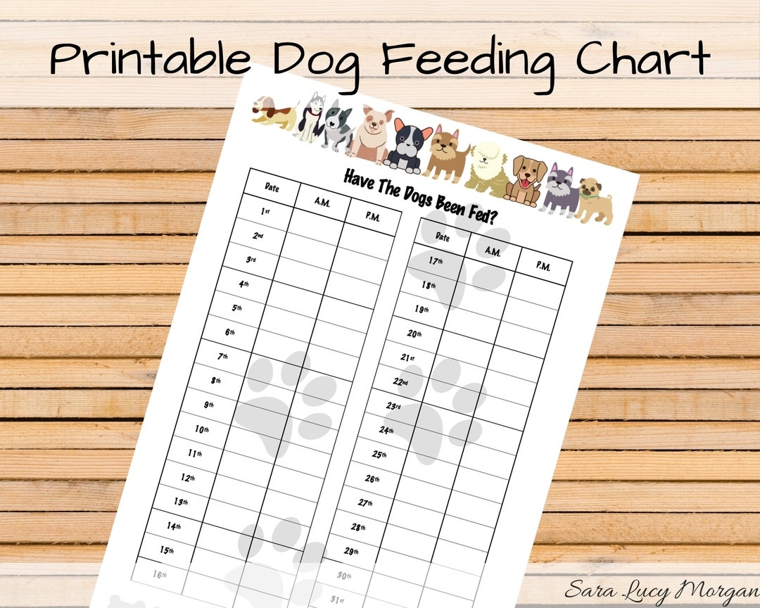 Free Printable Dog Medication Chart