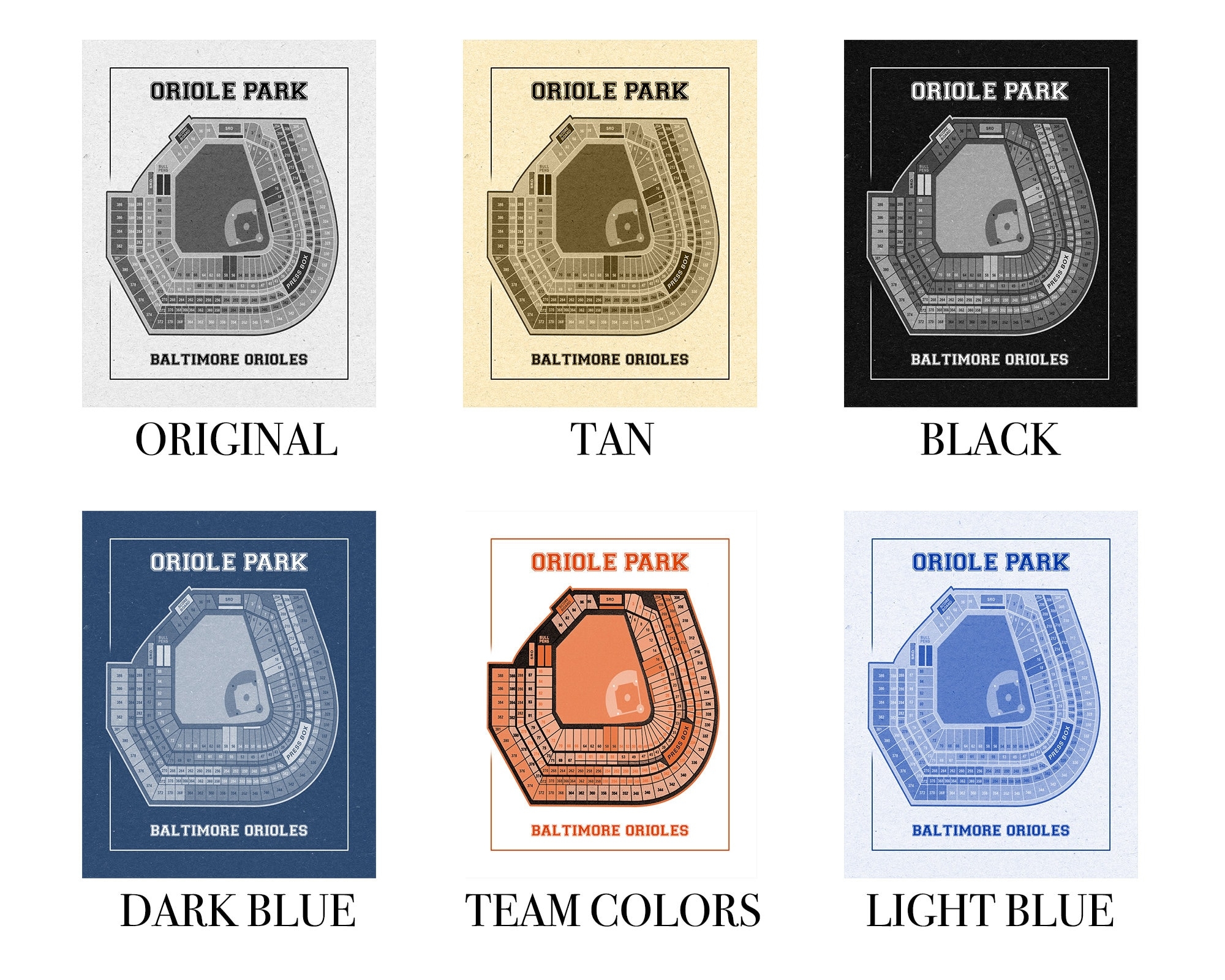 Printable Orioles Seating Chart