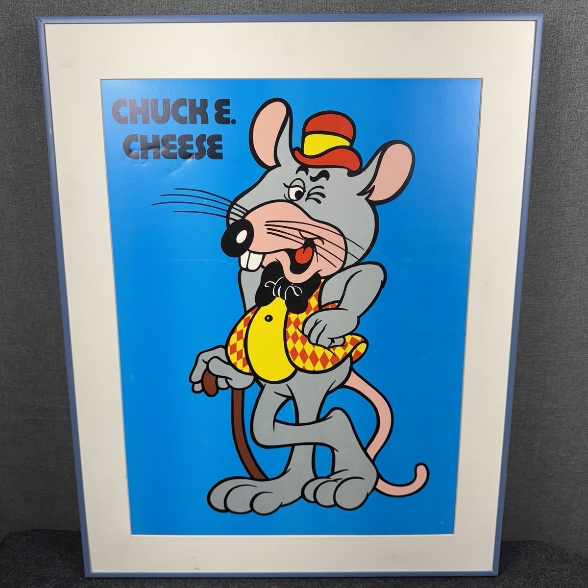 Vintage Chuck E Cheese Poster Print Framed Wall Art Store Display CEC EBay
