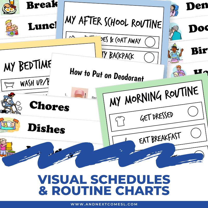 Visual Charts For Autism Printable