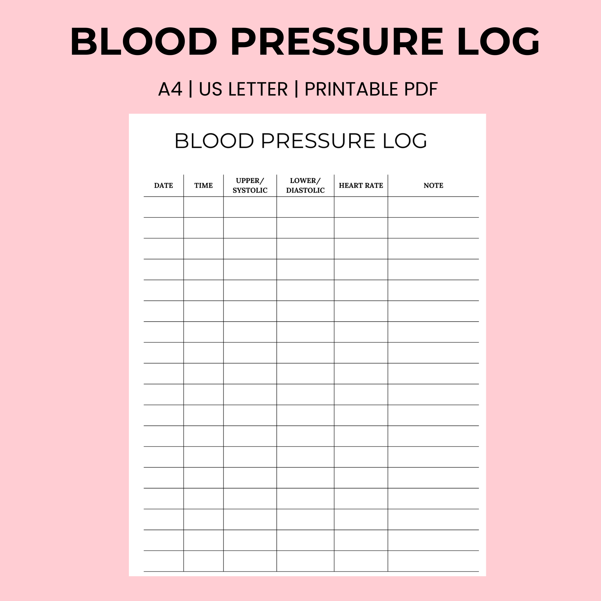 Vitaltrack Pro Blood Pressure Monitor Blood Pressure Log Prntable Template Hgh Blood Pressure Tracker Daly BP Chart Journal Log Book