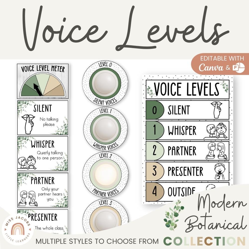 Voice Volume Chart Etsy