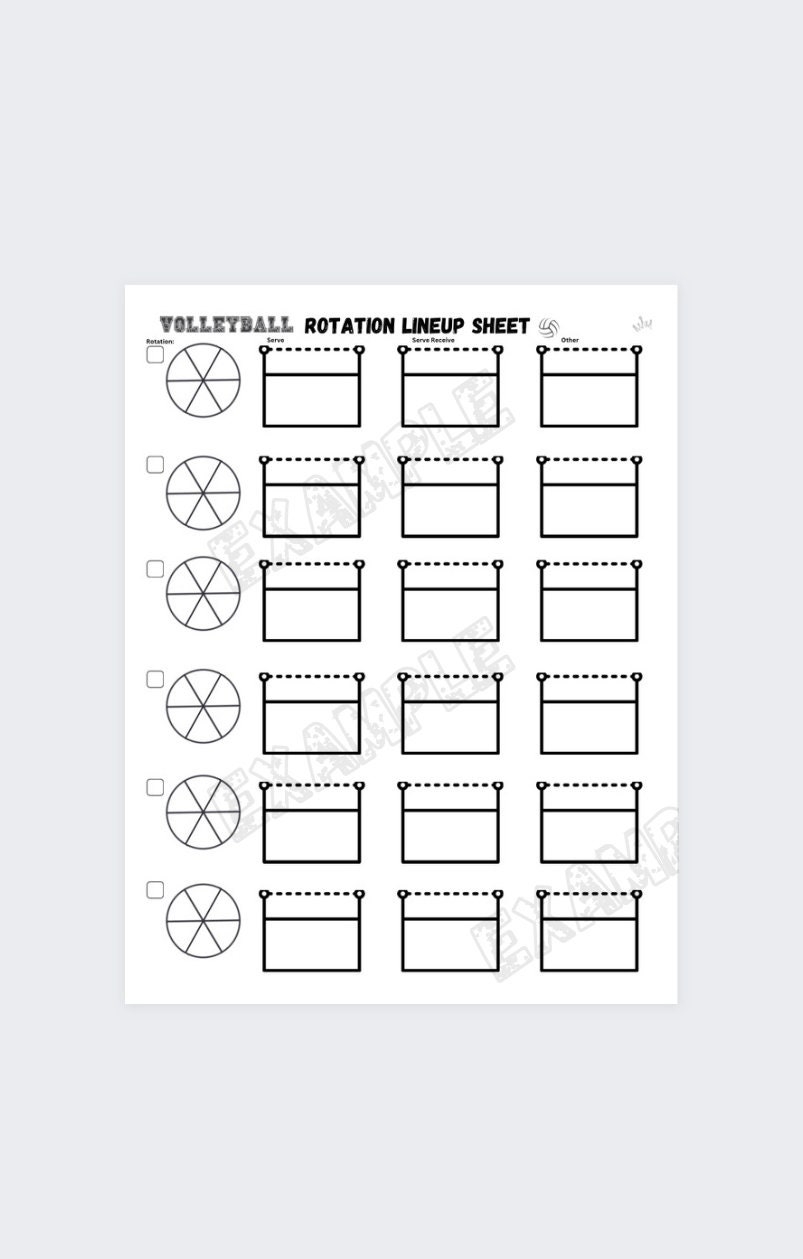 Volleyball Rotation Lineup Sheet For Volleyball Coach 8 5x11 Digital Download Volleyball Line Up Sheet Etsy Volleyball Rotation Lineup Sheet For Volleyball Coach 8 5x11 Digital Download Volleyball Line Up Sheet Etsy