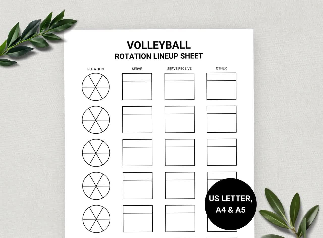 Printable Volleyball Roster Sheets