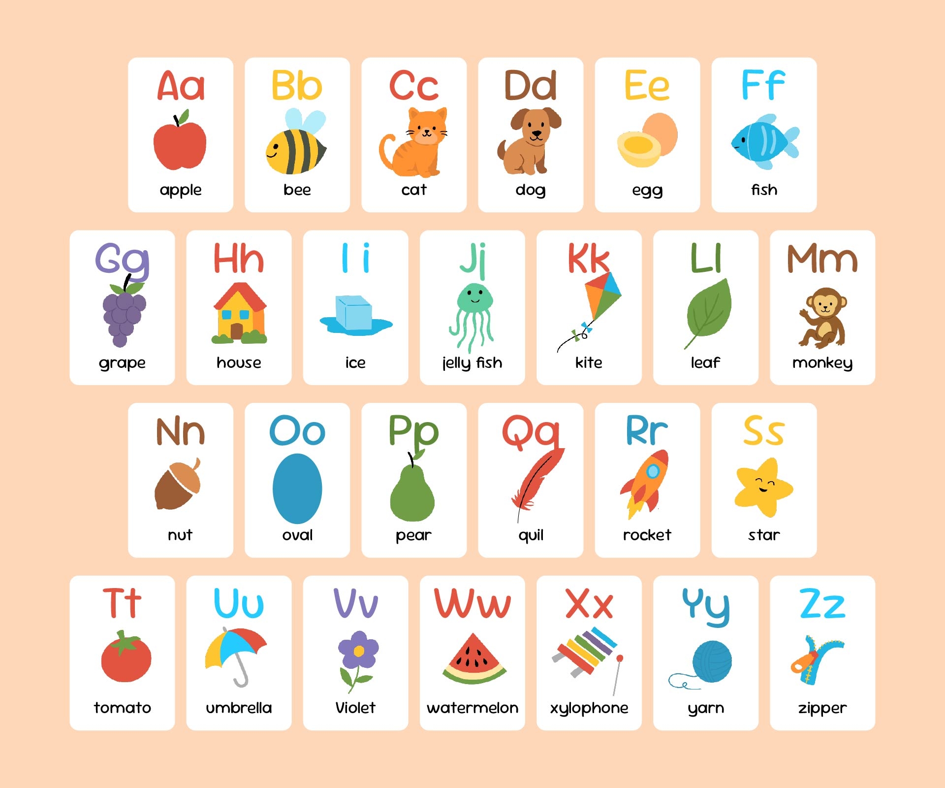 Fundations Printable Alphabet Chart