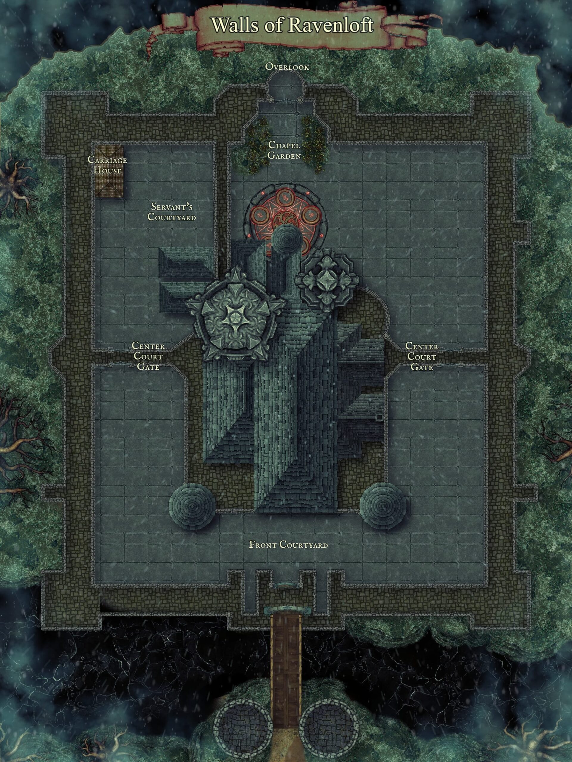 Printable Castle Ravenloft Map