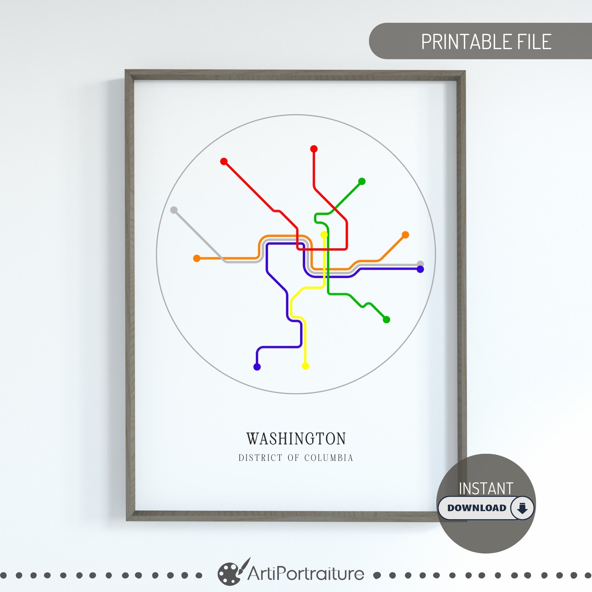 Washington Dc Subway Map DC Metro Map District Of Colombia Metro Minimal Map Transit Art Poster Map Wall Art Dc Gifts Subway Sign Etsy Denmark