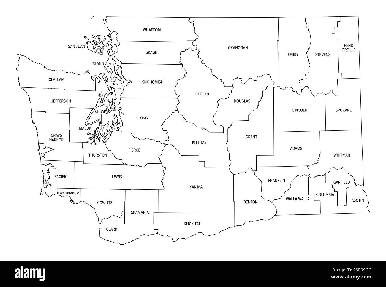 Printable Map Of Washington Printable Map Of Washington