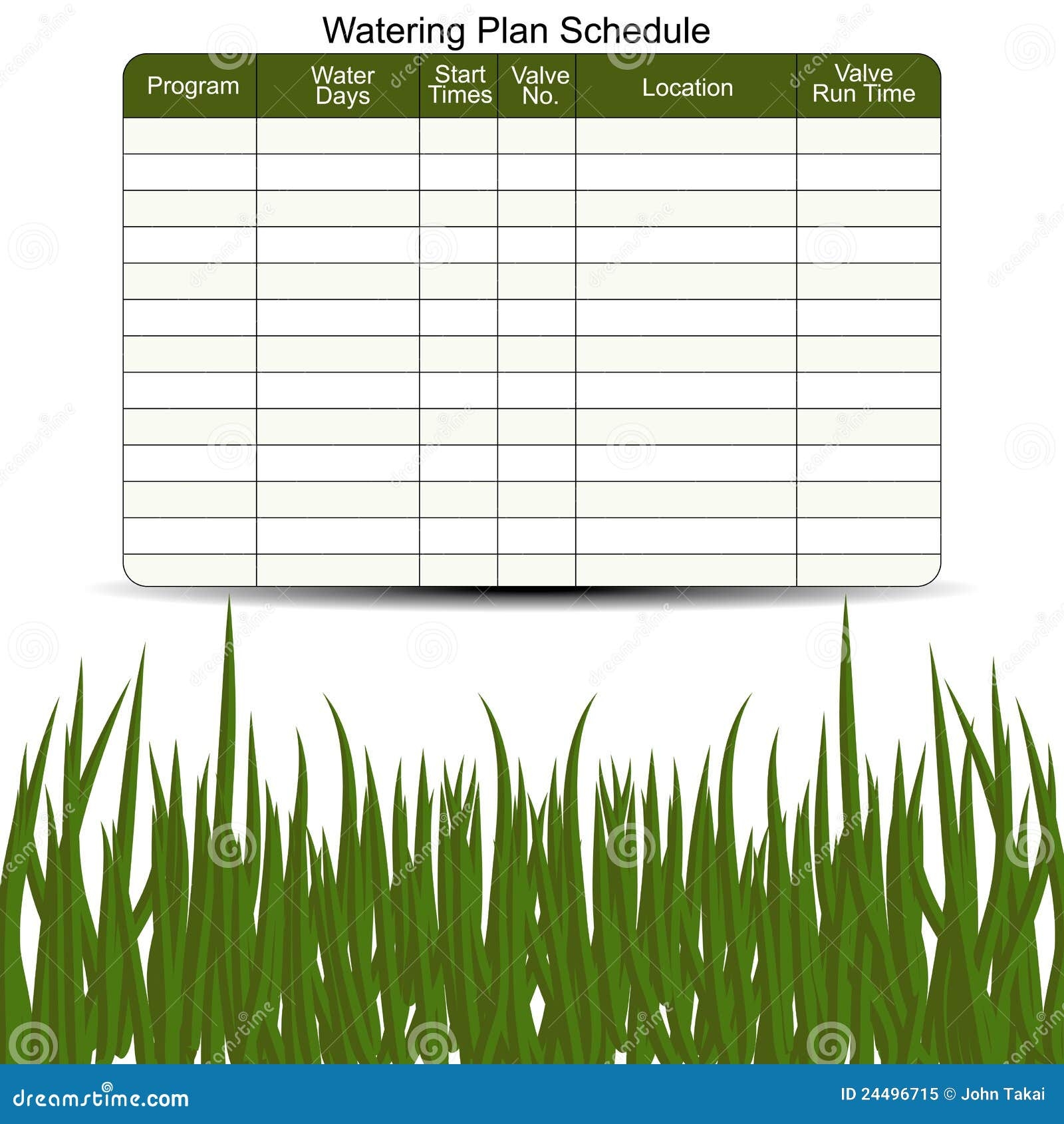 Free Printable Plant Watering Chart
