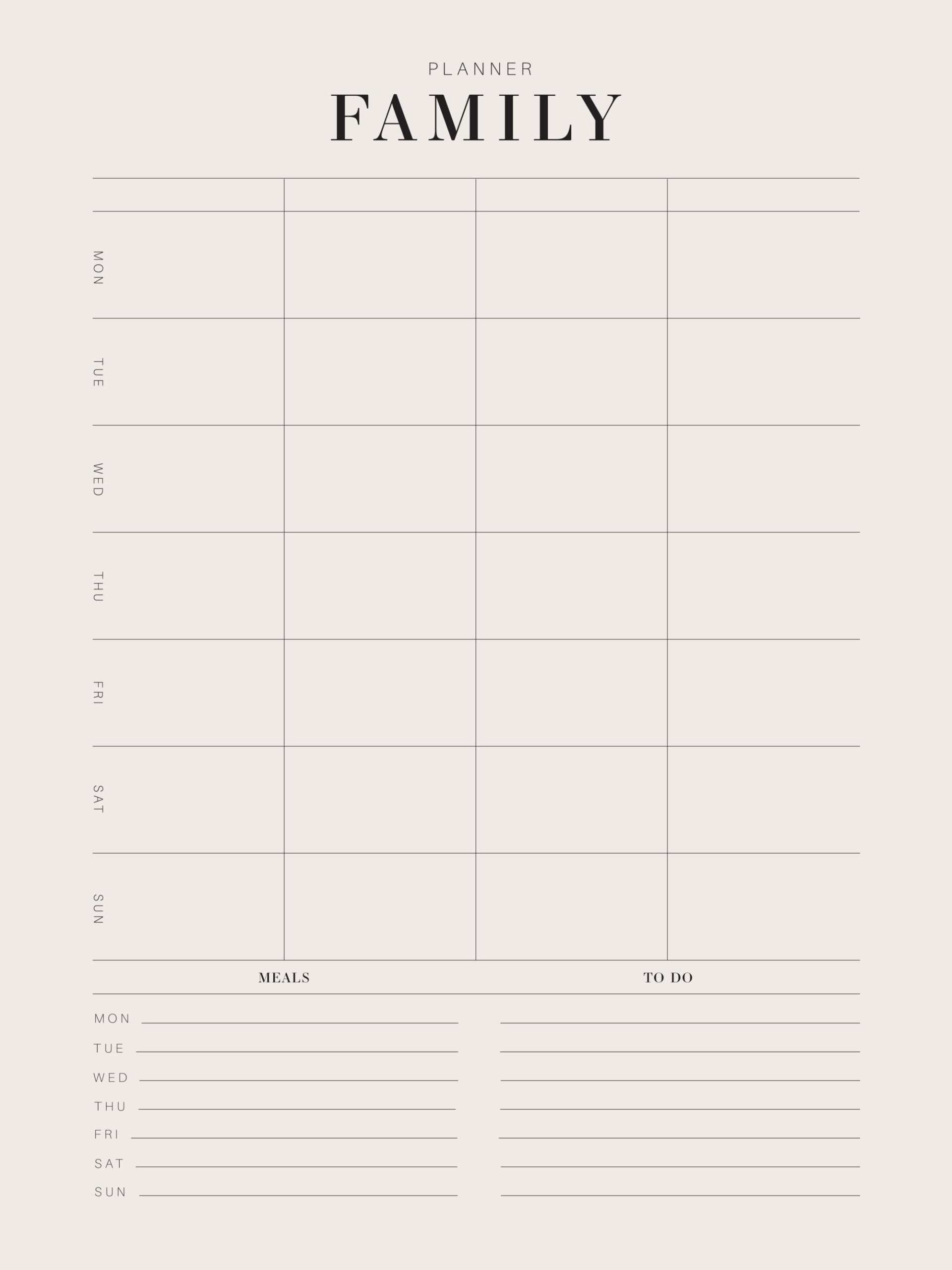 Weekly Family Planner Print Organize With Style Desenio