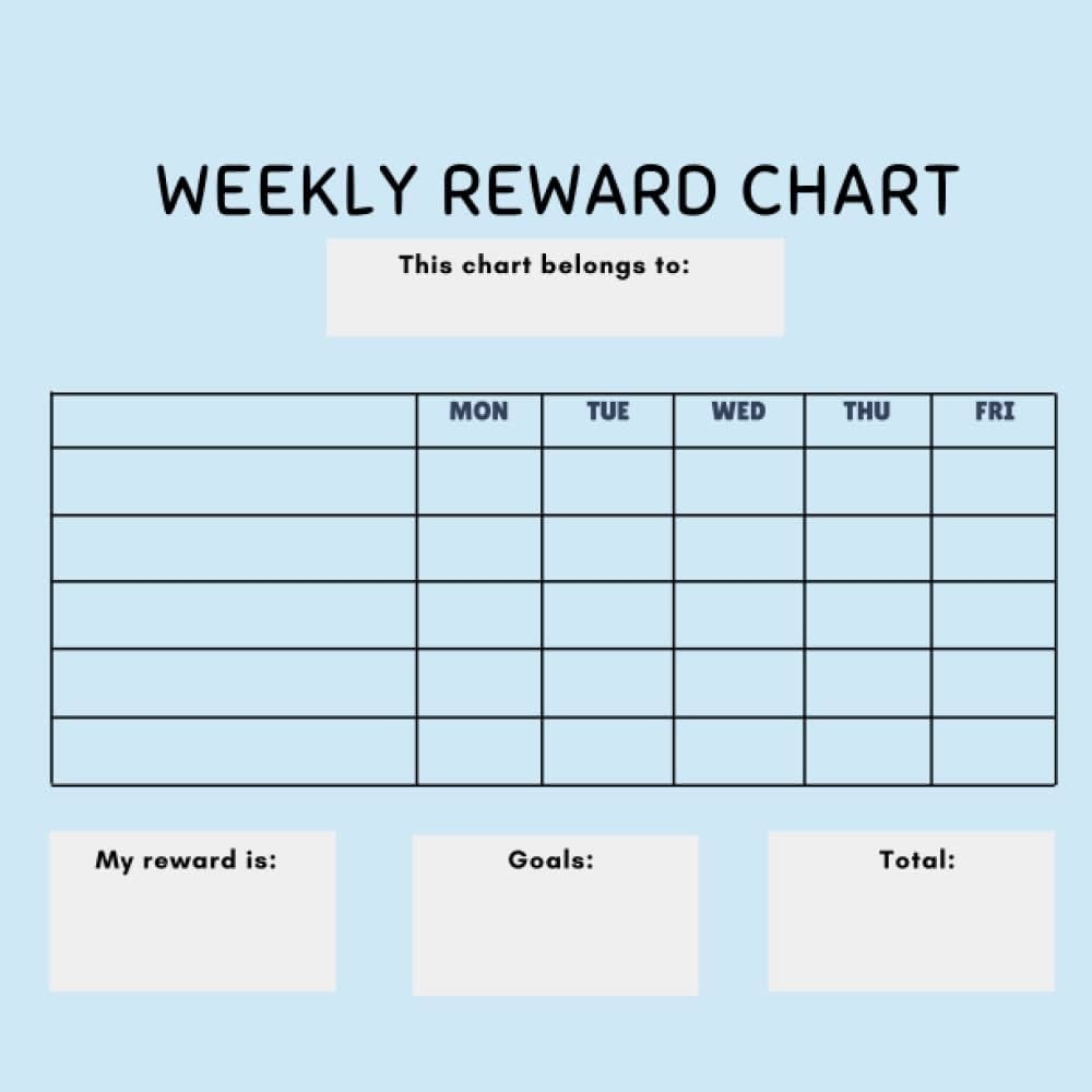 Weekly Rewards Chart Printable