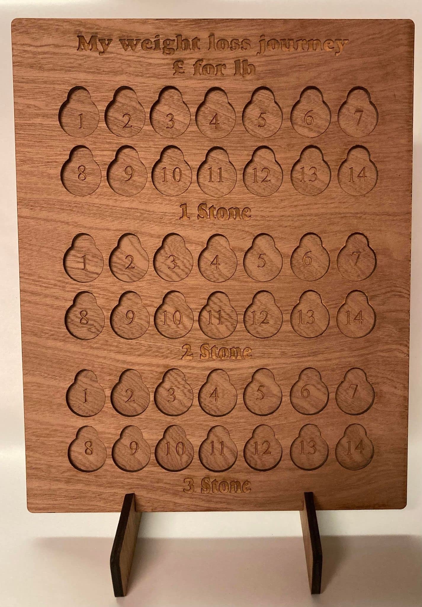 Weight Loss Chart On Stand Put Pound Coin For Each Lb Lost Dieting Slimming Amazon co uk Health Personal Care