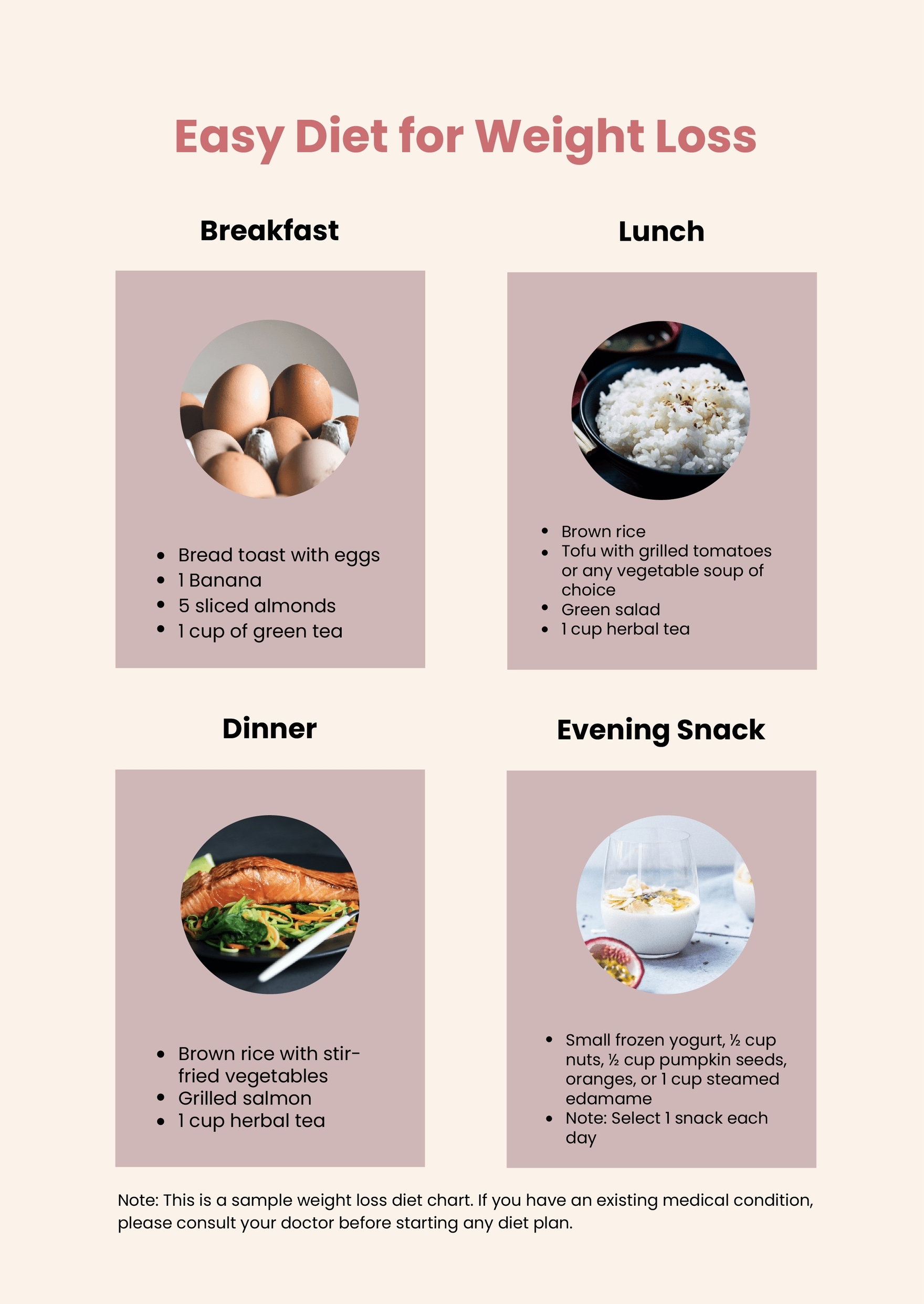 Weight Loss Diet Chart In Illustrator PDF Download Template