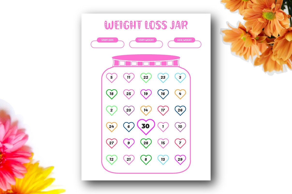 Weight Loss Jar Printable Free
