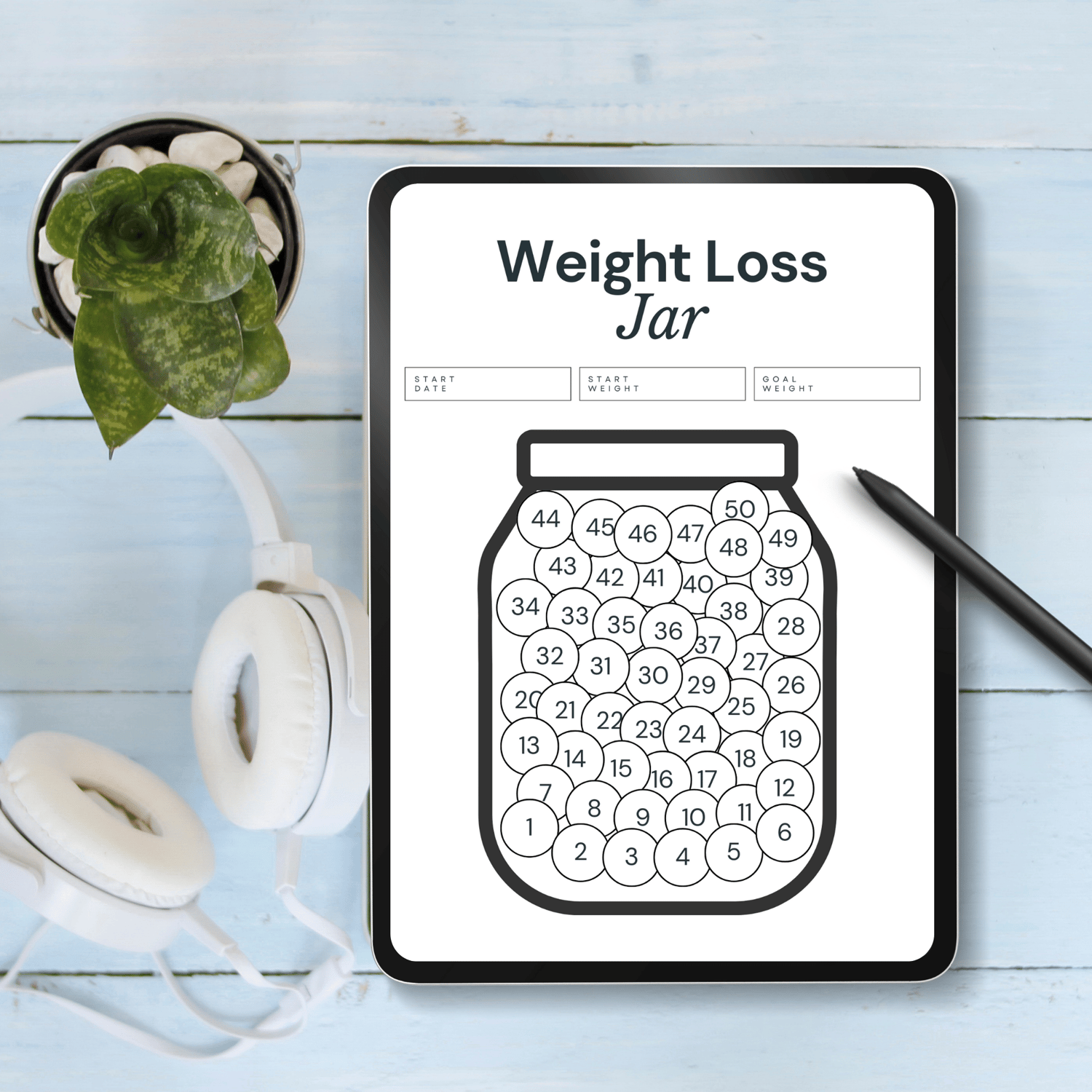 Free Printable Weight Loss Bubble Jar