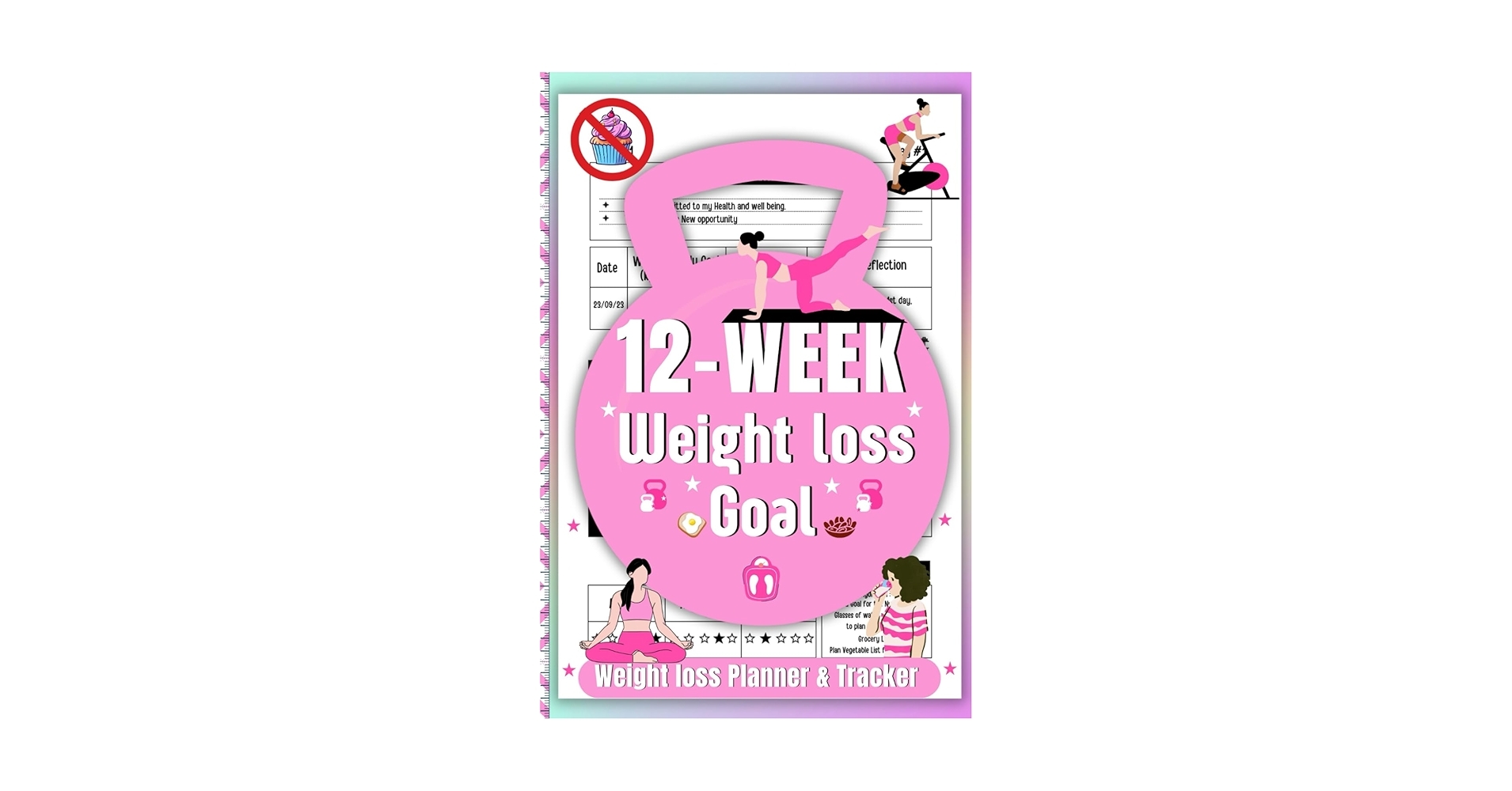 Weight Loss Planner And Tracker 12 Week Weight Loss Goal For Women Cute Journal With Monthly Calendar For Exercise Meals Appointments And Body Measurement Jadhav Paresh Amazon Books