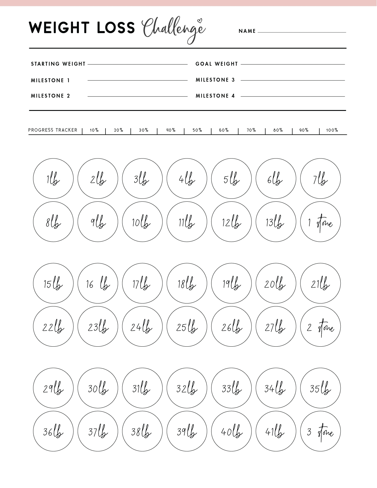 Free Weight Loss Printable