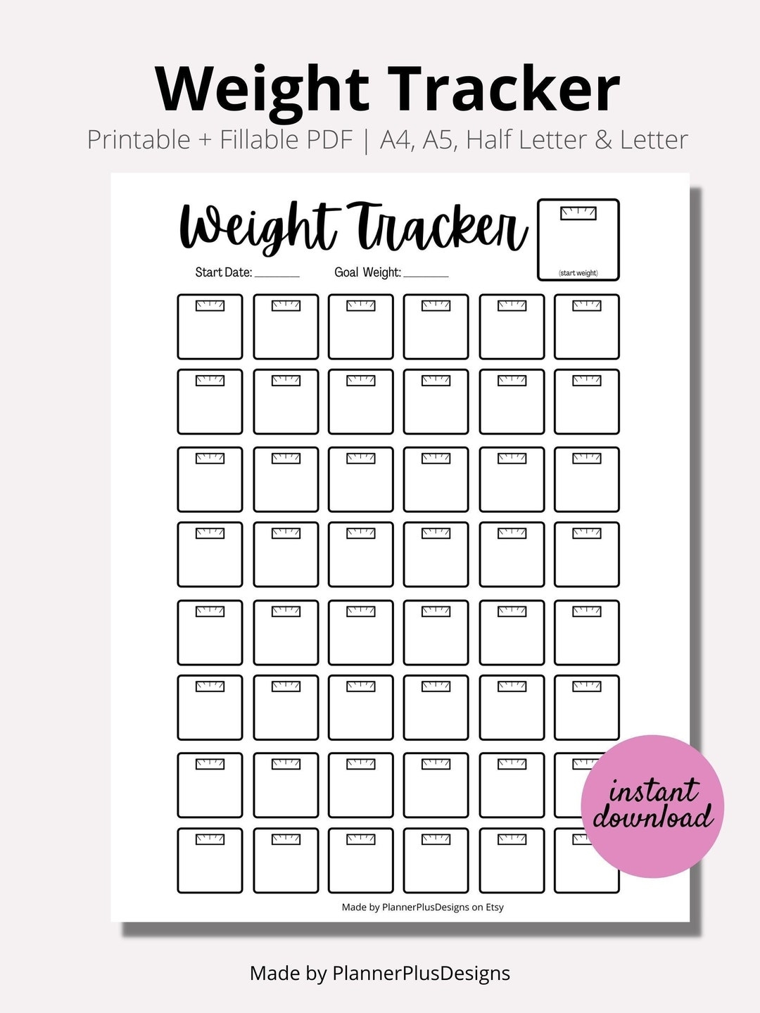 Printable Weight Chart Pdf