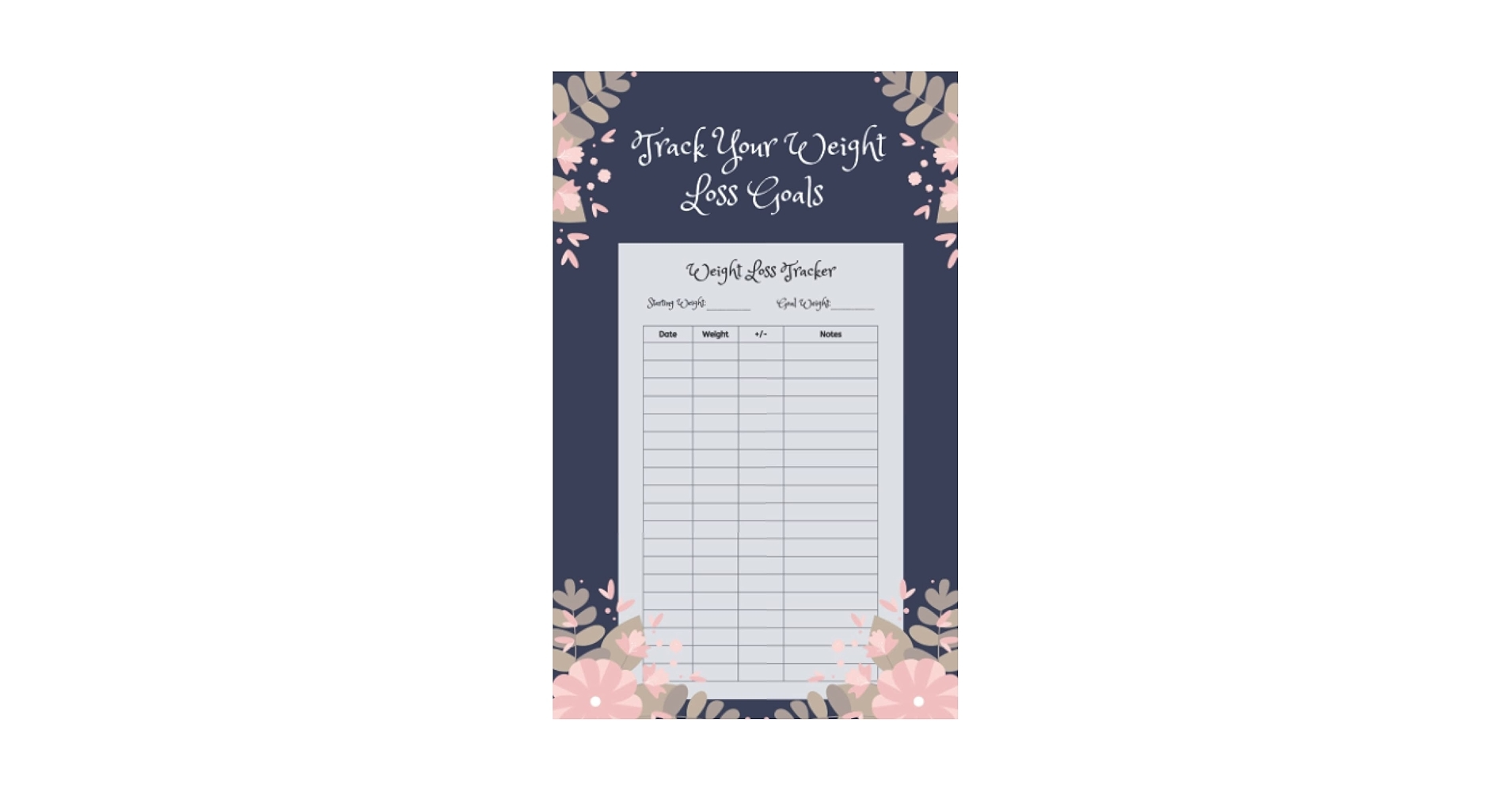 Weight Loss Tracker Track Your Weight Loss Goals Record Monitor Keep Track Of Your Body Weight Weekly Weigh In Weight Loss Journal Peters Ali Amazon Books