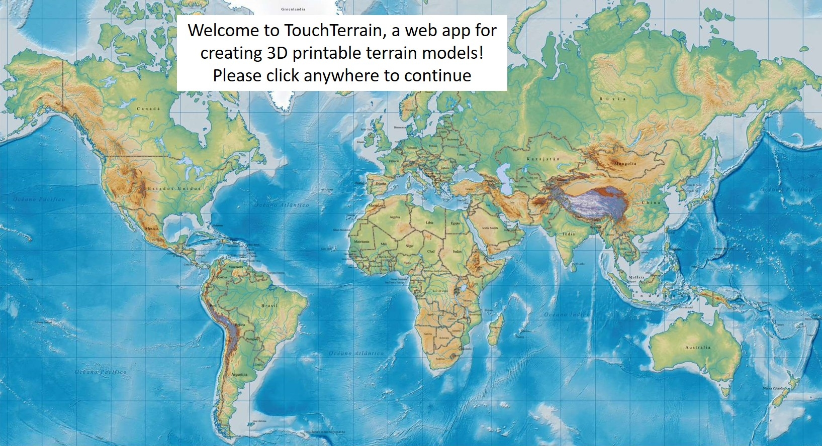 Welcome To TouchTerrain The Free Web App For Creating 3D Printable Terrain Models 