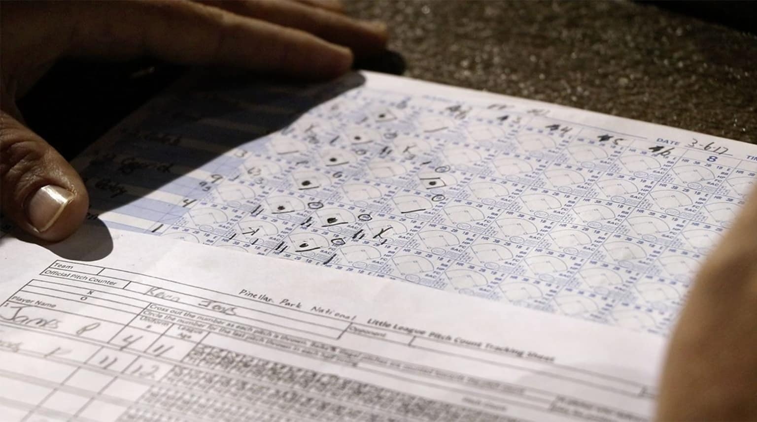 Little League Pitch Count Sheet Printable