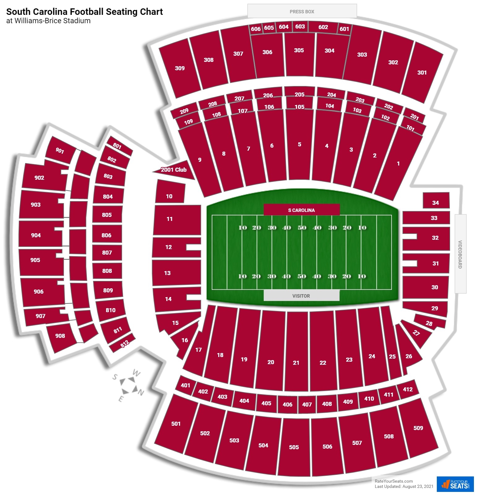 Williams Brice Stadium Seating Chart RateYourSeats